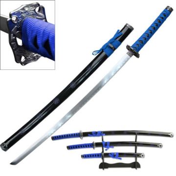 SE-72BL4 3 PIECE SAMURAI SWORD SET 40" OVERALL